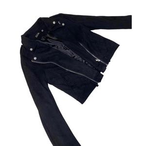 Black Suede Biker Jacket